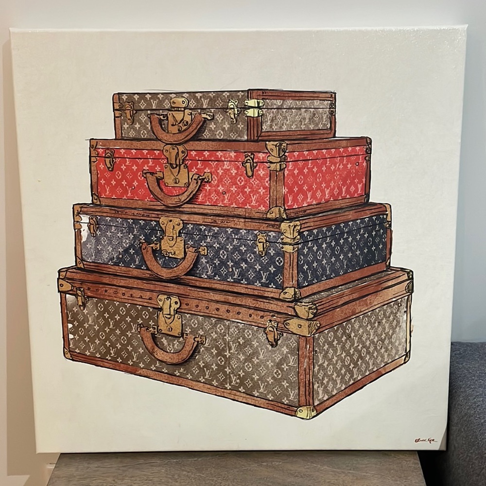 Oliver Gal The Royal Luggage Louis Vuitton Canvas